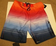 NEW Hurley sz 16 rainbow stripe board shorts boys youth swim trunks swimsuit