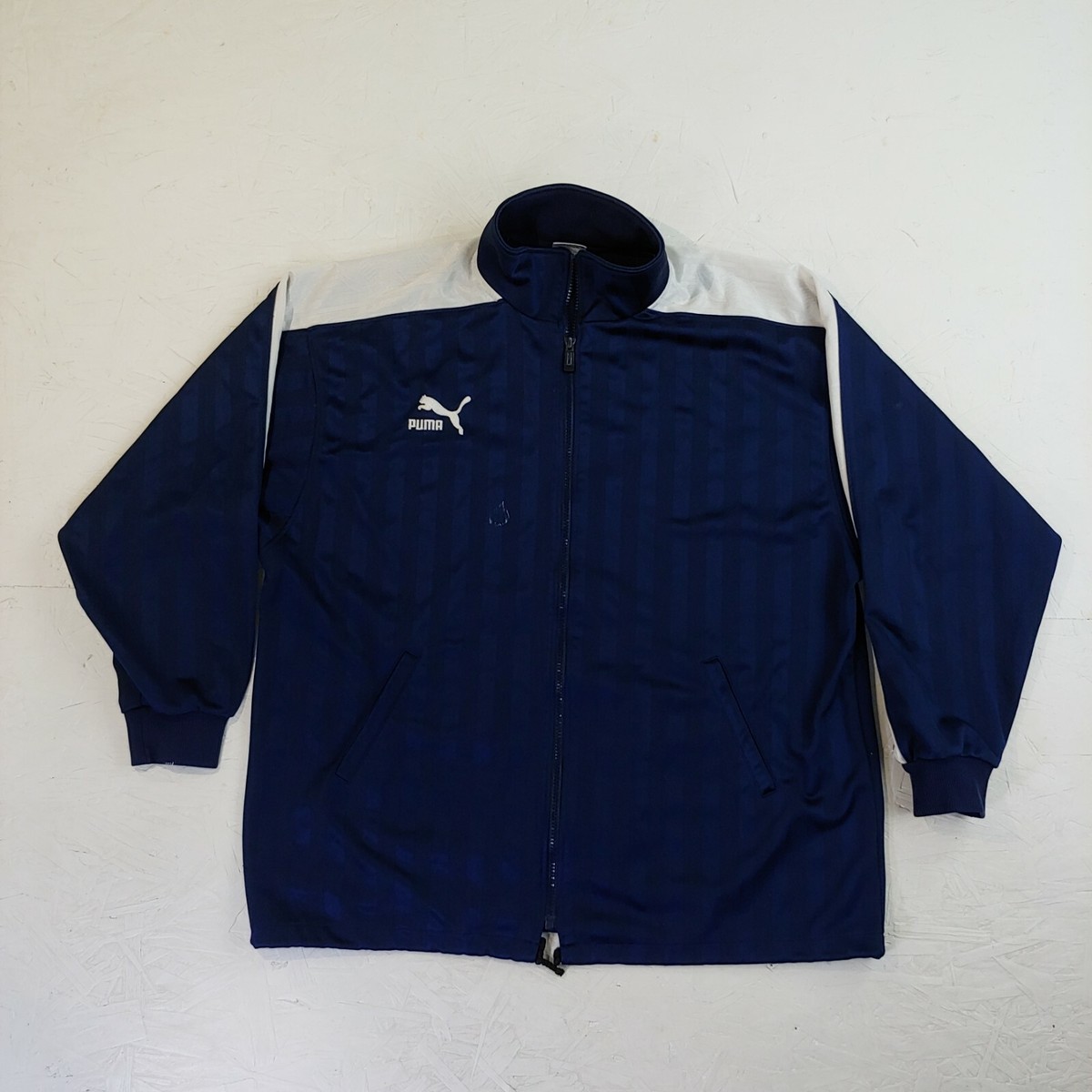 Vintage Puma zip-up XL track Jacket sweatshirt warm up faded
