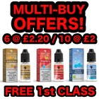 DIAMOND MIST E LIQUID Vape Juice 0mg 3mg 6mg 12mg 18mg + Nic Salt MULTIBUY OFFER