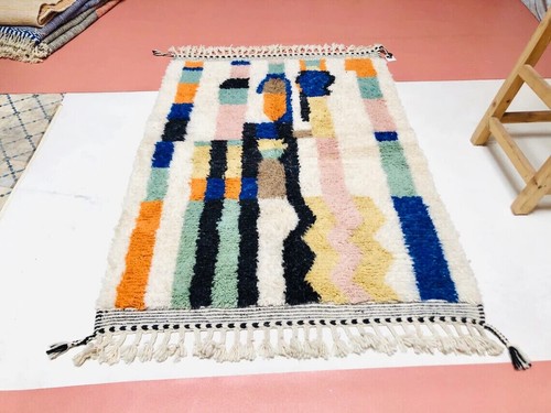 Moroccan handmade rug Beni Ourain rug Berber wool rug Moroccan decor rug CustomR - Picture 2 of 7