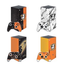 OFFICIAL NHL ANAHEIM DUCKS VINYL SKIN DECAL FOR SERIES X CONSOLE  CONTROLLER