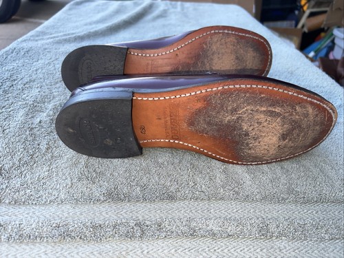 sebago mens size 9 wide shoes red leather slip on comfort loafers - Picture 4 of 7