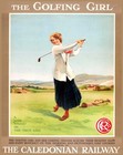 Decorative Poster.Home Room interior wall design.The golfing girl.Vacation.7923