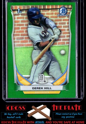 2014 Bowman Draft Chrome Green Refractor Derek Hill Tigers #CDP19 QTY