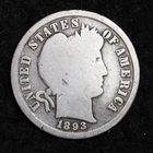 1893-S Silver Barber Dime GOOD FREE SHIPPING