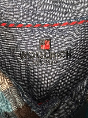 Woolrich Flannel Mens 2XL Shirt Plaid Cotton Long Sleeve Button Up Pocket XXL - Picture 5 of 12