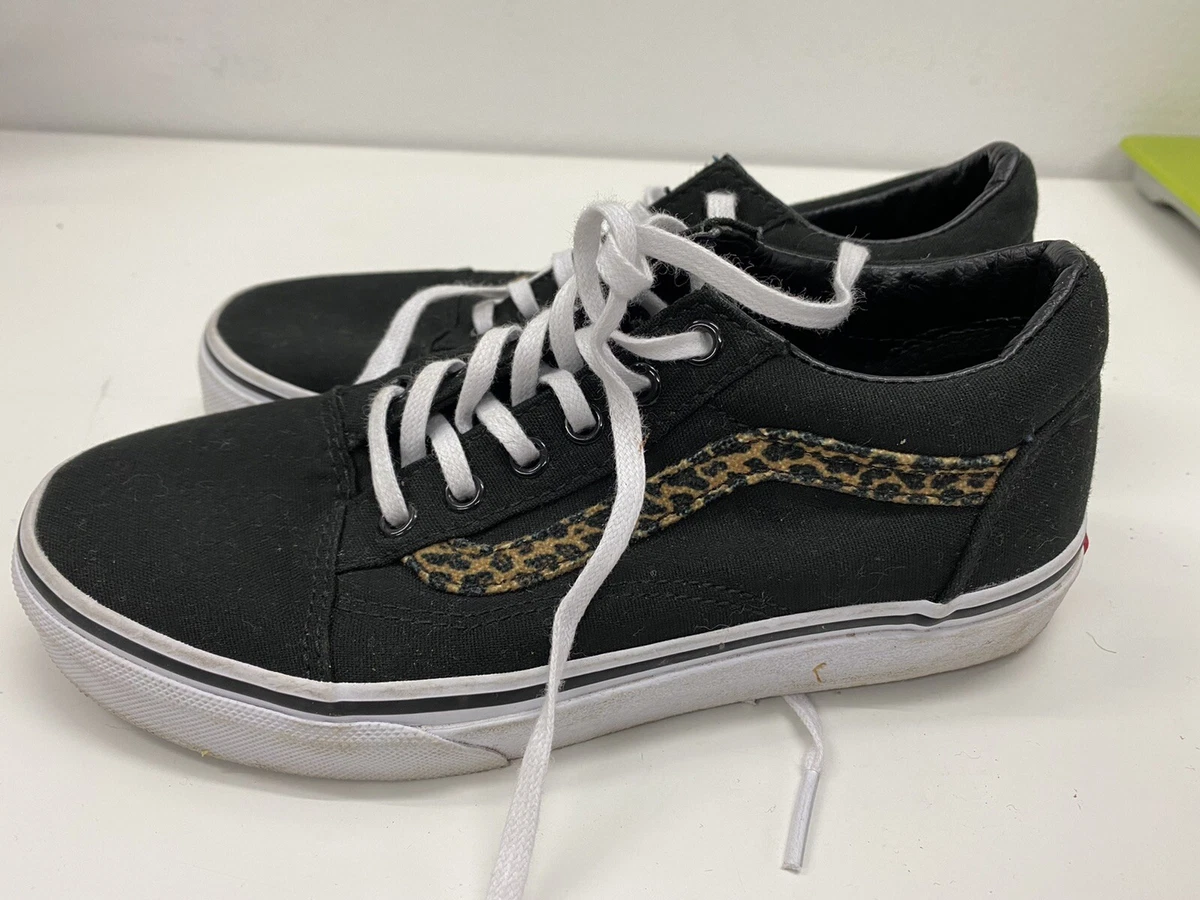 VANS BLACK LACE UP SKATE SHOE TRAINERS OLD SKOOL UK SIZE 2 eBay