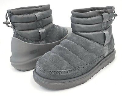 UGG Men's Classic Mini Pull-On Weather Waterproof Insulated Boots Metal Size 12