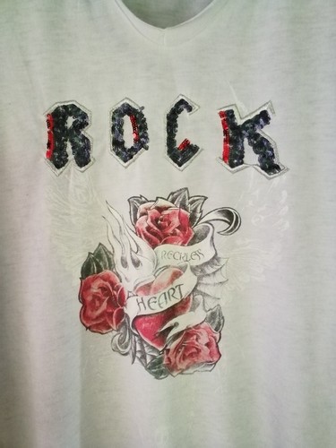 T-Shirt Key Largo 38/M hellblau mit Pailletten - Bild 2 von 9