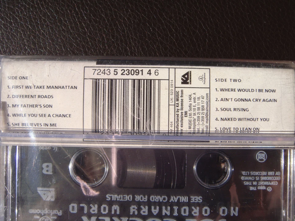 Joe Cocker - No Ordinary World AUDIO CASSETTE TAPE New, Sealed, BG edition Rare - Image 3 of 3