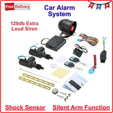 NEW Car Alarm System W 2 Door Remote Central LockingKit Shock Sensor Immobiliser