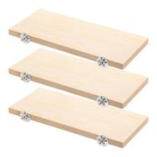 3 Pack Bird Perch Stand, Parrot Wood Platform, Wooden Perch Toys Playground1112