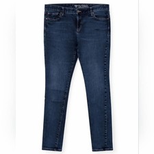 Gap Real Straight Dark Wash Denim Jeans Women  s 16 / 33R Clean Girl