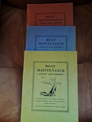 VTG 1962 Motor Boating Series Books Maintenance/Repair/Upkeep HC Part I, II, III