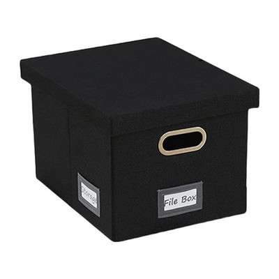 Portable Storage Container with Lid Document Storage Box File Organizer Box
