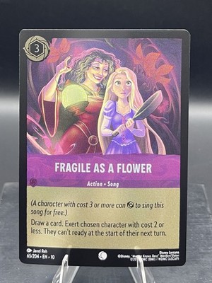 Disney Lorcana-Whispers in the Well-Fragile As A Flower-#65-Cold Foil Holo-NM