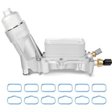 926-959 Oil Cooler Engine Oil Filter Housing Assembly Full Aluminum for Jeep