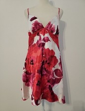 Womens Linea Donatella Adjustable Strap Satin Chemise Sz S Lingerie Slip Dress