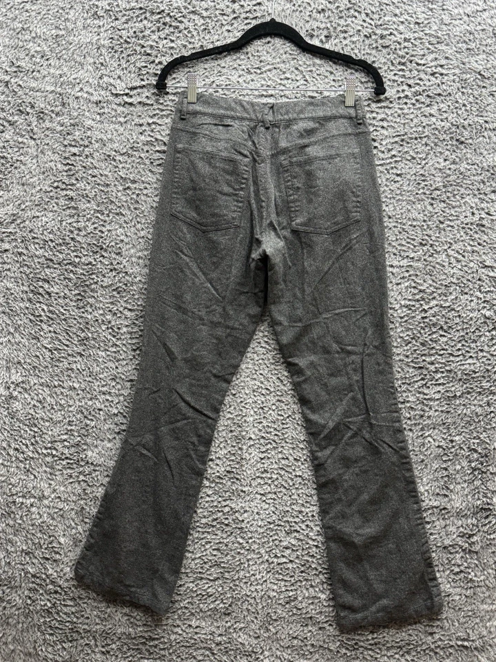 Pantalón Ralph Lauren Negro Etiqueta Acampanado Bootcut Para Mujer 4 Tiro Mediano Gris Lana Foto 2 de 4
