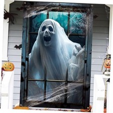 CCINEE Halloween Scary Window Decorations, Large Spooky Ghost Haunted White