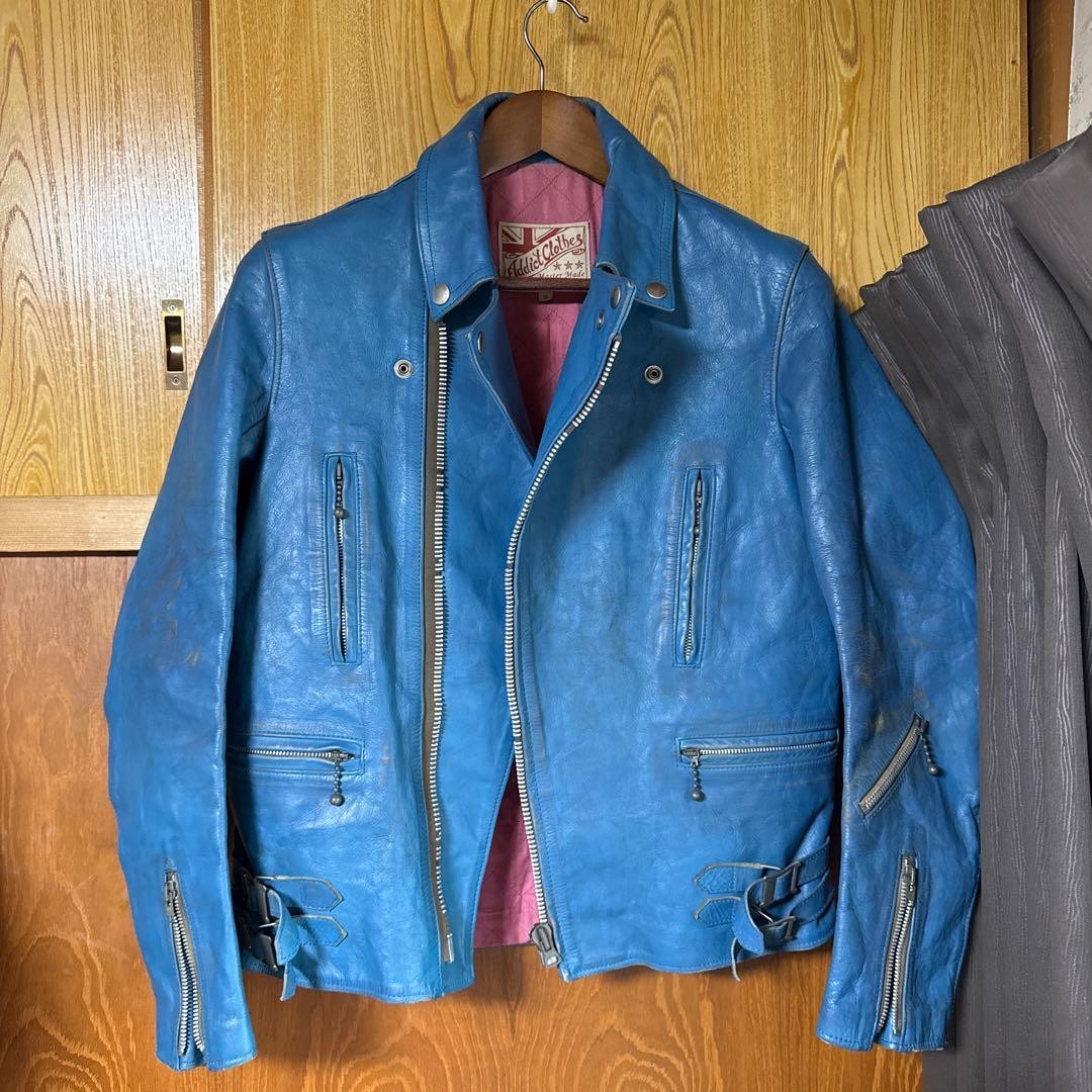 Addict Clothes AD-02 Turquoise Blue Cowhide Leather J… - Gem