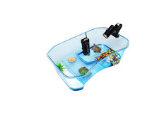 Geegoods Turtle Tank Aquarium,Reptile Tank,Turtle Aquarium Terrapin Lake with Pl