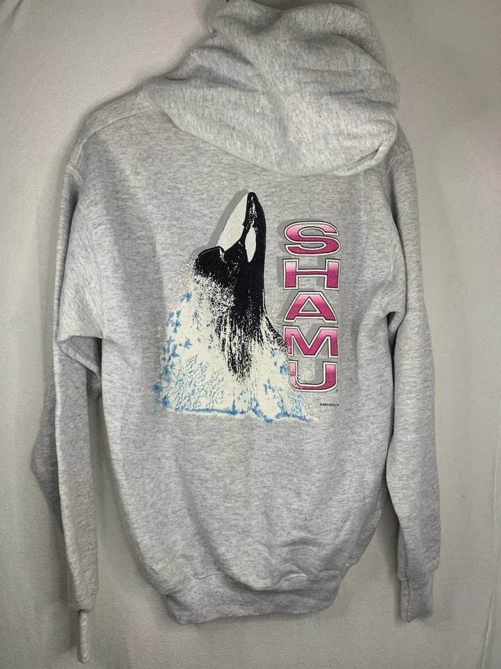 Sudadera con capucha Shamu Sea World vintage mediana años 90. Foto 2 de 4