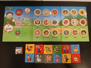 Frankford Wonder Ball Super Mario Coins Stickers & Collector's Book Complete Set