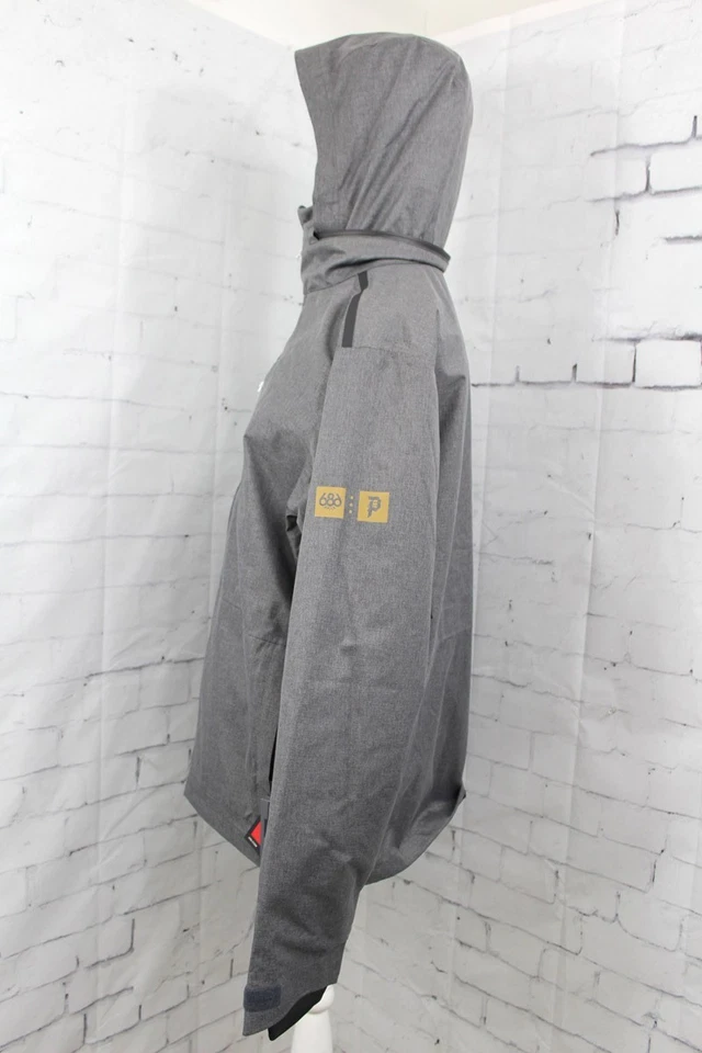 686 Primitive Elevate M65 Shell Snow Jacket Men's Large, Grey Melange New - Image 2 of 4