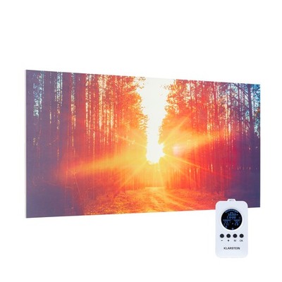 Infrarotheizung mit Thermostat Bild Sonne 720W elektrische Infrarot Heizung Wand