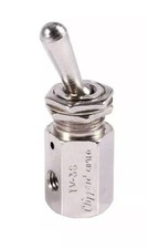 2 Position 2 Way Air Pneumatic ON/OFF Toggle Valve Panel Switch Manual Leaver