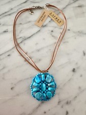 Lauren Ralph Lauren Turquoise Round Pendant L...