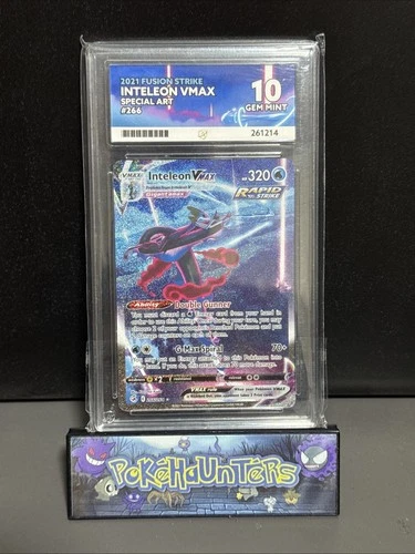 Pokemon Card Inteleon VMAX 266/264 Fusion Strike Graded ACE 10 Gem Mint