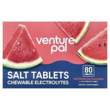 Salt Tablets, Chewable Electrolytes, Watermelon, 80 Tablets