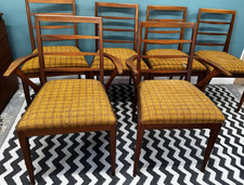 McIntosh teak Mid Century Set 6 Kitchen Dining Chairs 