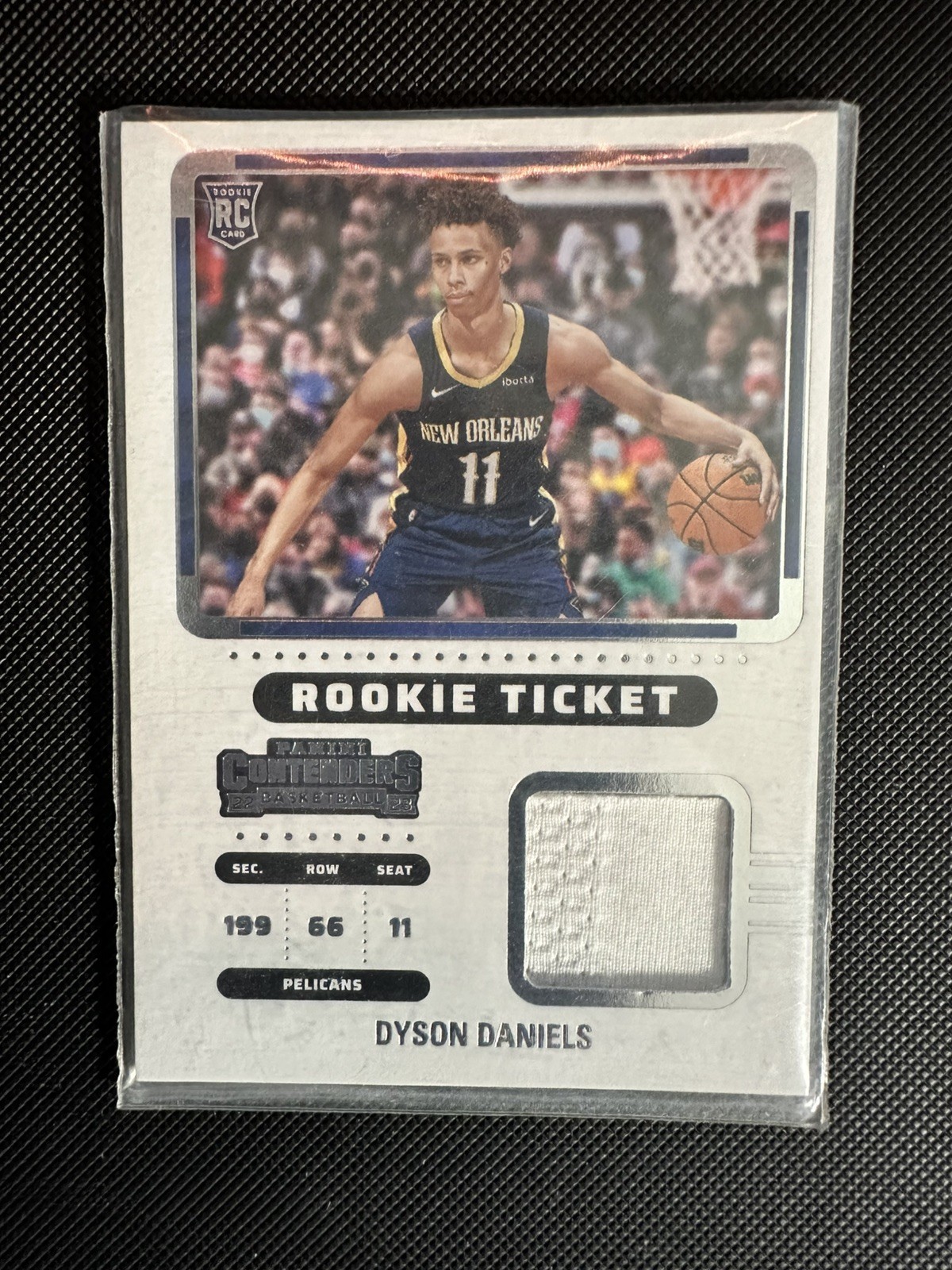 2022-23 Dyson Daniels Panini Contenders Rookie Ticket #RTS-DDN RC Jersey patch