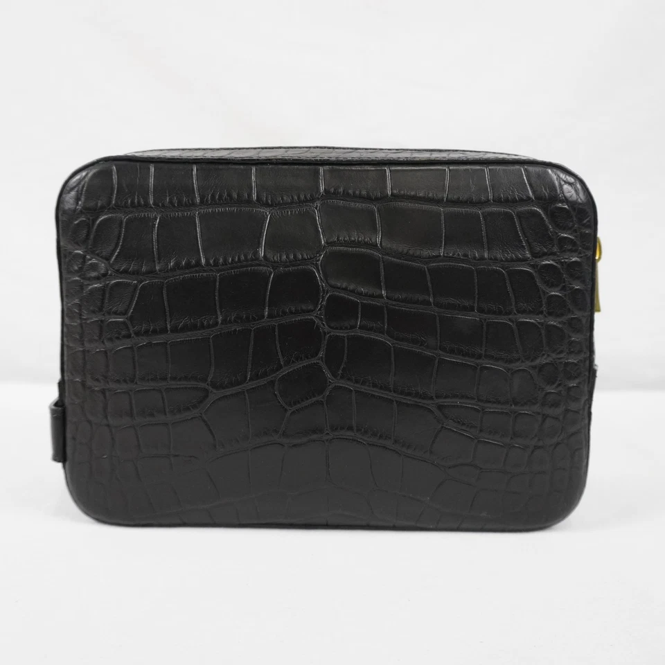Kit/bolsa de aseo Piper & Skye Nomad Dopp en tono dorado cocodrilo negro medianoche Foto 3 de 4