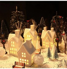 33pcs Light Up Christmas Village Set Battery Operated