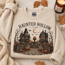 Haunted House Sweatshirt Spooky Hollow