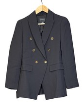Club Monaco LIYAHH Double Breasted Black Blazer Women  s Size 00 - NWT 298