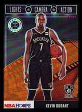 2019-20 Hoops Premium Stock #1 Kevin Durant Lights Camera Action Orange