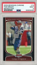 2009 Bowman Chrome TOM BRADY Refractor #10 PSA 9
