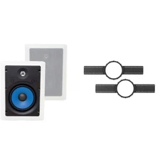 1-Legrand MS3651 3000 Series 6.5" In-Wall Speakers (Pair) + INSTALL KIT (PRE ...