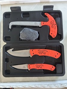 rmef browning field dressing kit Browning RMEF Hunting Knife Dressing Knife Set Of 4 with Sheath
