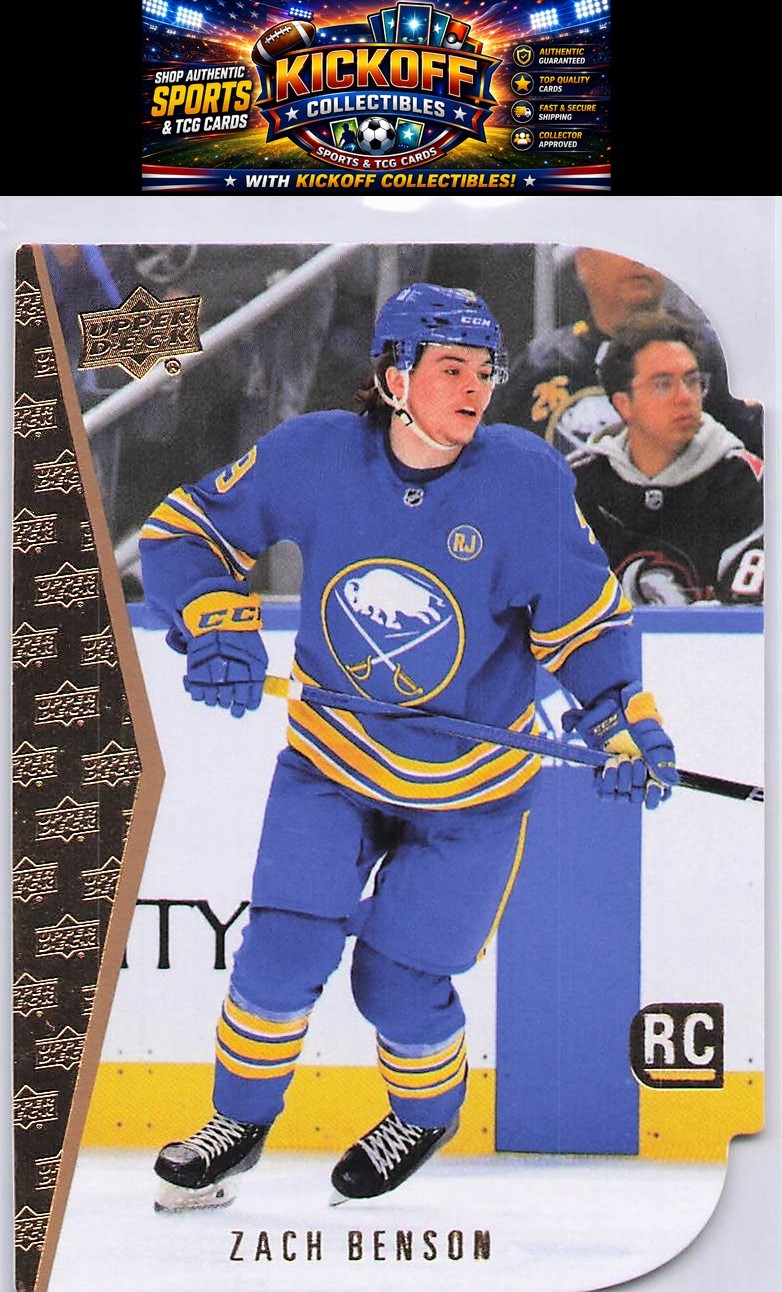 Zach Benson #RDT-16 Hockey Cards 2023 Upper Deck 1994-95 Rookie Die-Cuts trading card — raw and PSA graded price guide