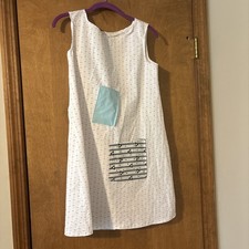 ORPHAN COSTUME for Annie/Other Plays. Sz 10 w/pkts  patches Red/Wh