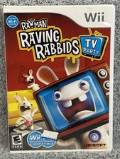 Rayman Raving Rabbids Game TV Party (Nintendo Wii) Clean Tested Working CIB
