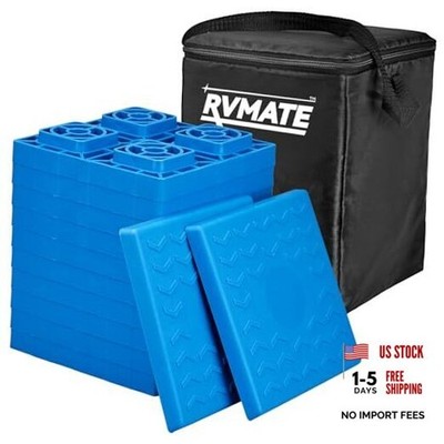 RV Leveling Blocks, Heavy Duty Camper Leveling Blocks, Levelers 12 Pack Blue