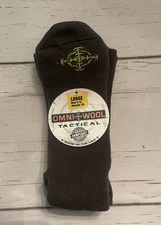 *Omni Wool* Tactical Quarter Socks Adults *Size Large* New!