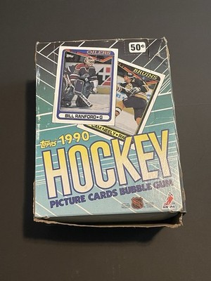 1990 Topps Hockey Picture Cards Bubble Gum Full Sealed Cards Opened/Damaged Box